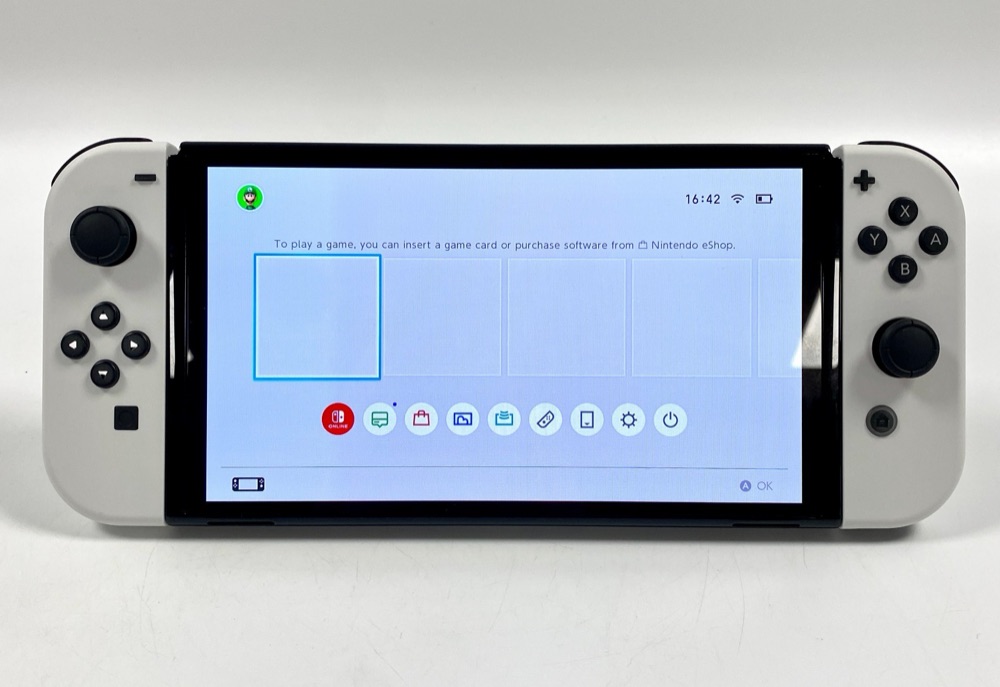 Your Switch OLED with the Joy-Con attached